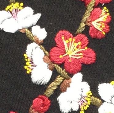 キット（中・上級）紅白梅 | 植木刺繍｜花の刺繍画