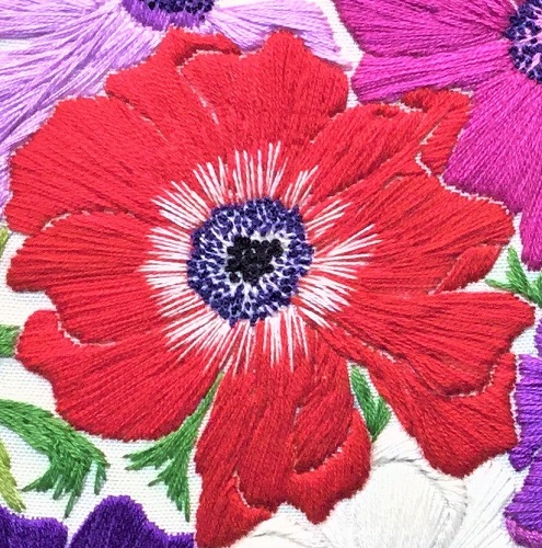 キット（中・上級）アネモネ | 植木刺繍｜花の刺繍画
